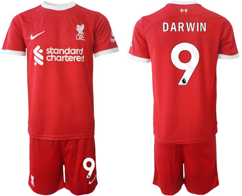 Men 2023-2024 Club Liverpool home red 9 Soccer Jersey